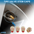 Tire Valve Stem Caps Replacement Dust Covers Beige for Car Bicycle (4 Pcs)