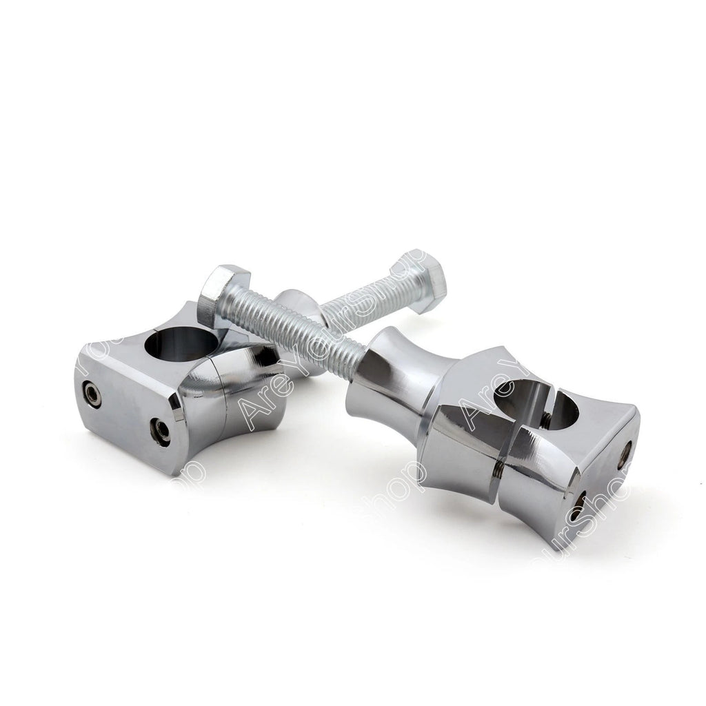 Set of 2 Bar Clamp Risers for Universal 7/8" Taper Handlebar (Dirt Bike/ATV)