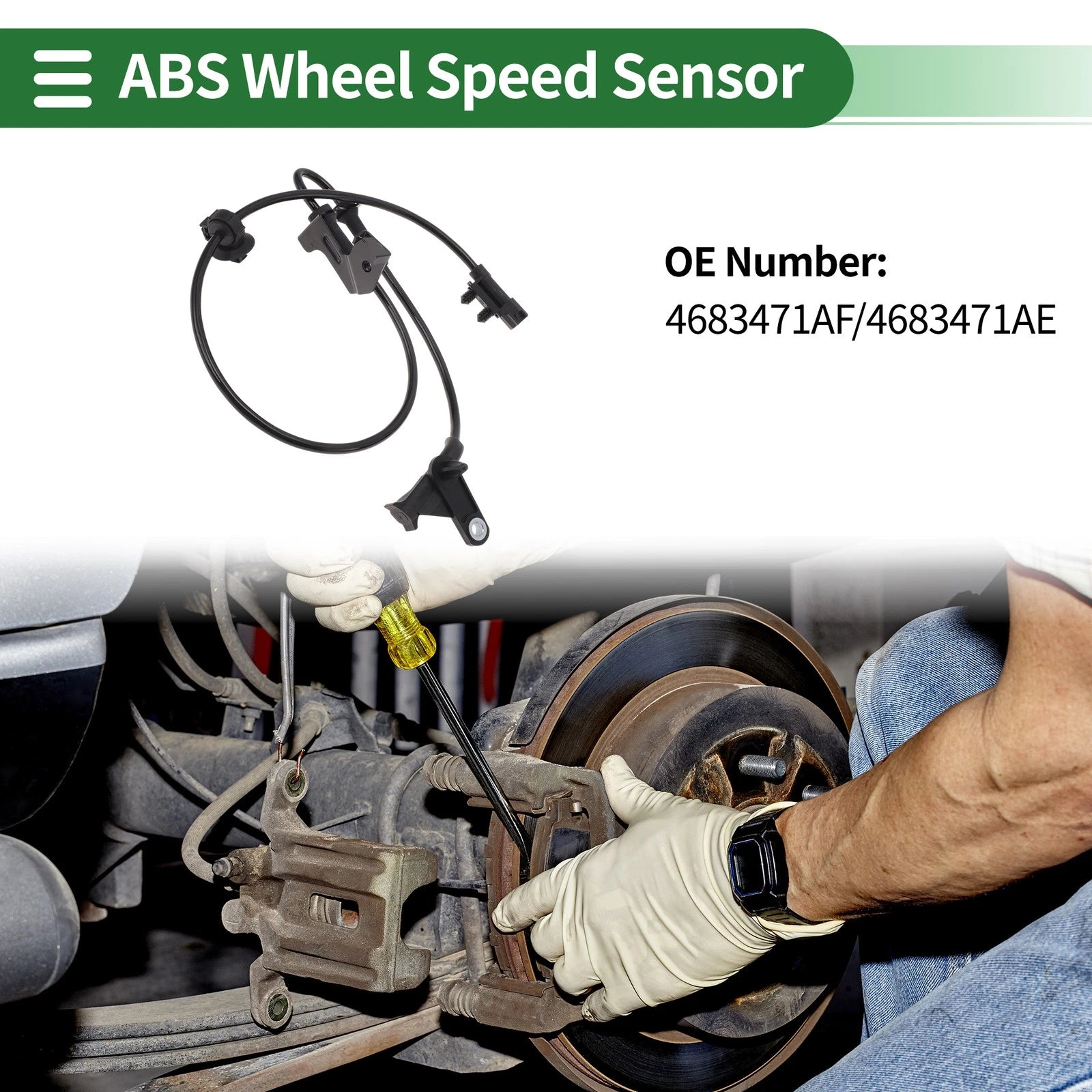 ABS Wheel Speed Sensor Front Left for Dodge Caravan (2005–2019)