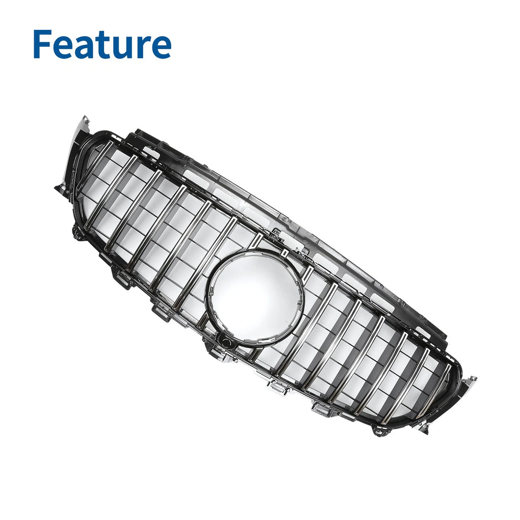 Front Upper Bumper Grille Grill for Mercedes-Benz E200 (2016–2020)
