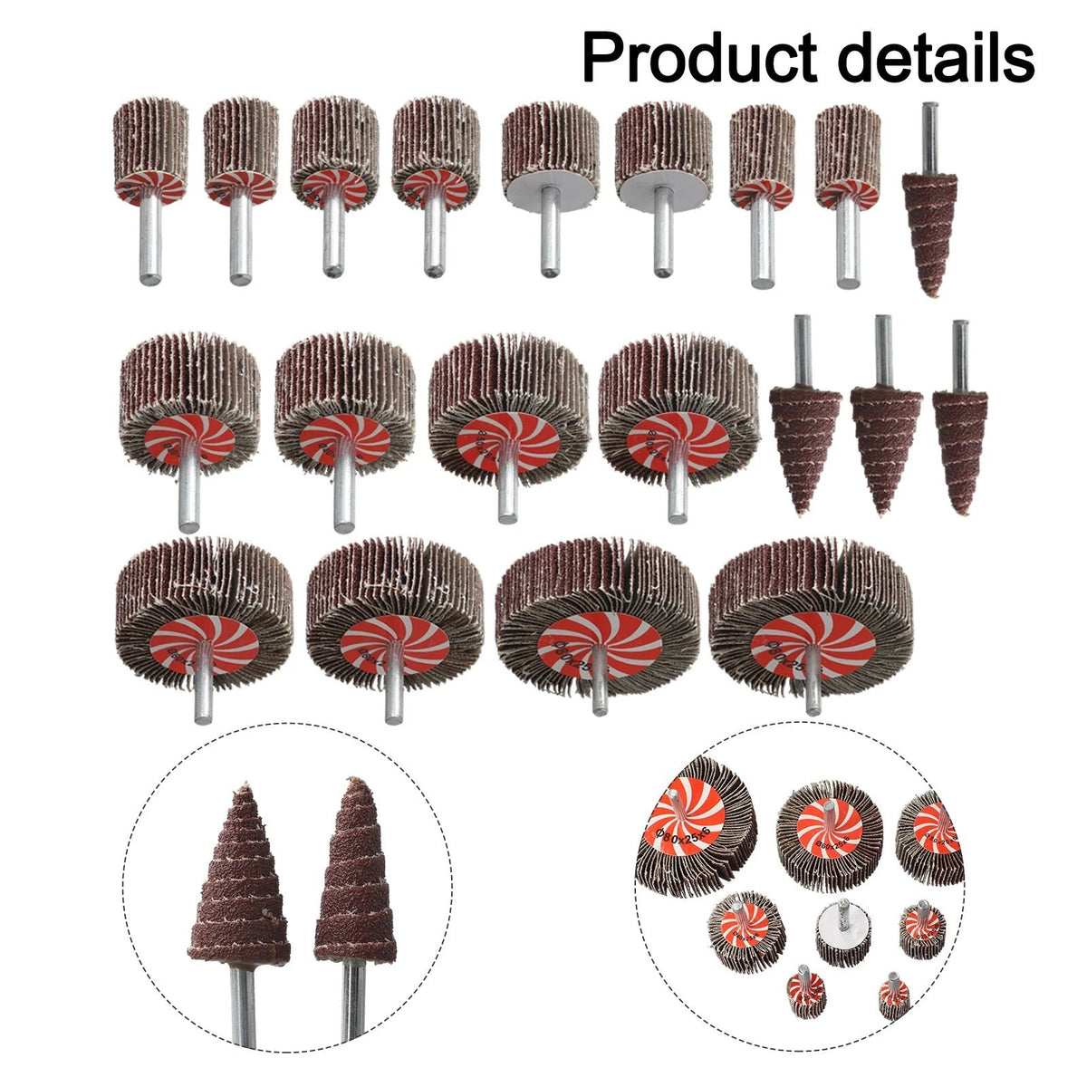 20-Piece Flap Wheel Grinding Set for Drills