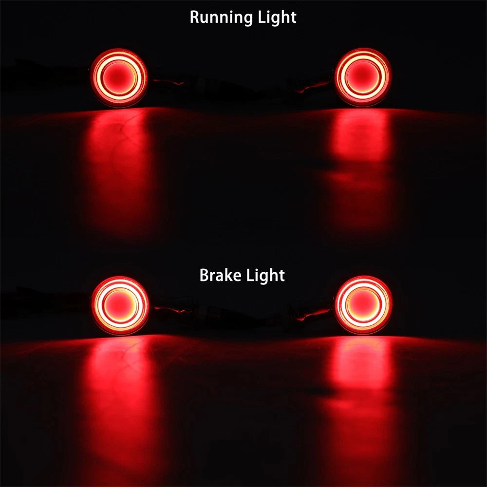 2Pcs LED Turn Signal Blinker Light for Motorcycle (Chrome Housing)