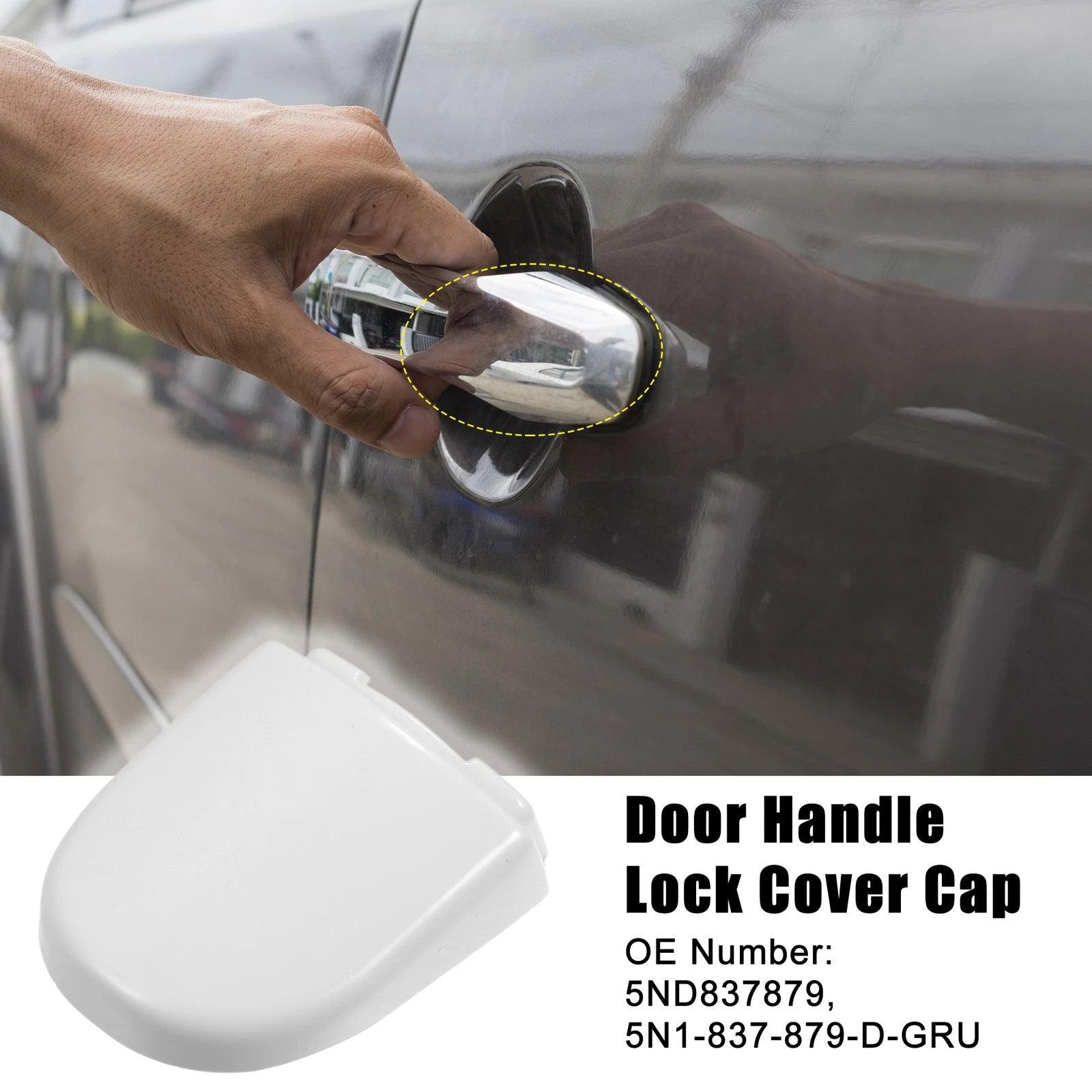 Exterior Door Handle Lock Cover Cap Front Left Right for VW Beetle (1998–2010)