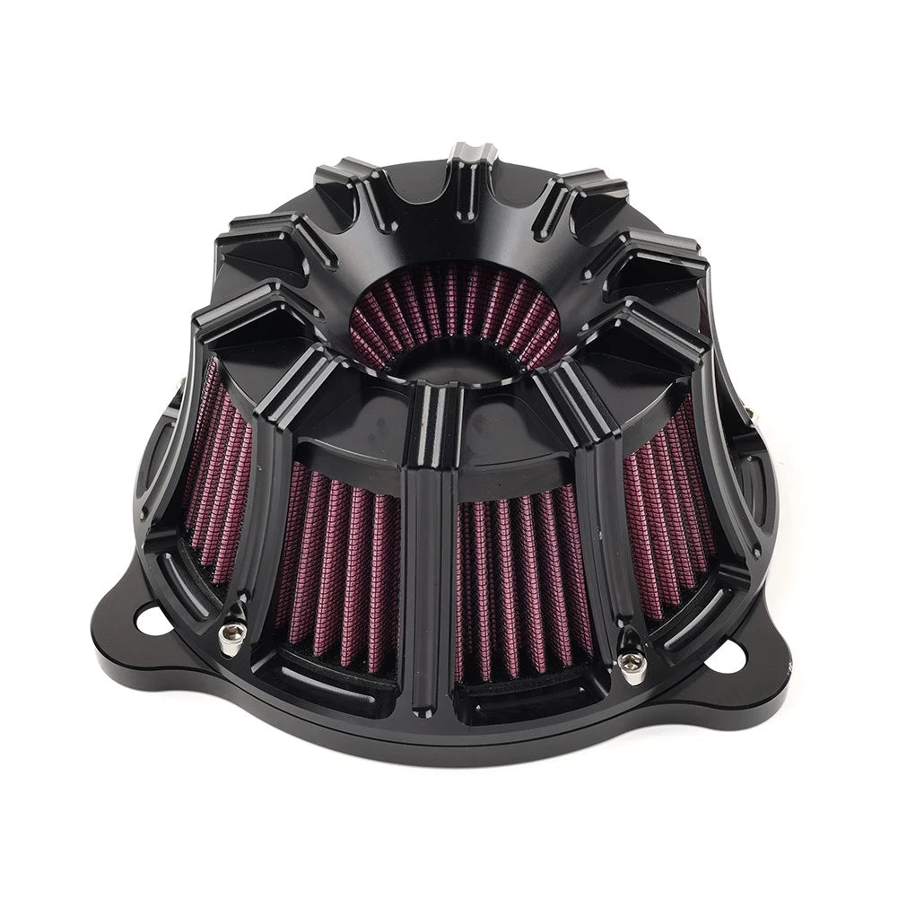 Air Cleaner Intake Filter Kit for Harley Electra Glide, Street Glide, Road King, Dyna (Does Not Apply)