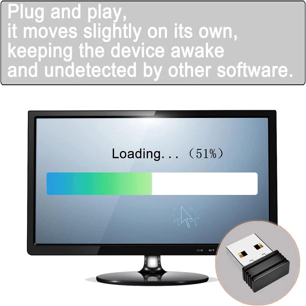 Mouse Jiggler Undetectable Auto Clicker Device Plug and Play