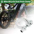 Bicycle Seat Post Clamp for 34.9mm Aluminum Alloy Seatpost (Silver)