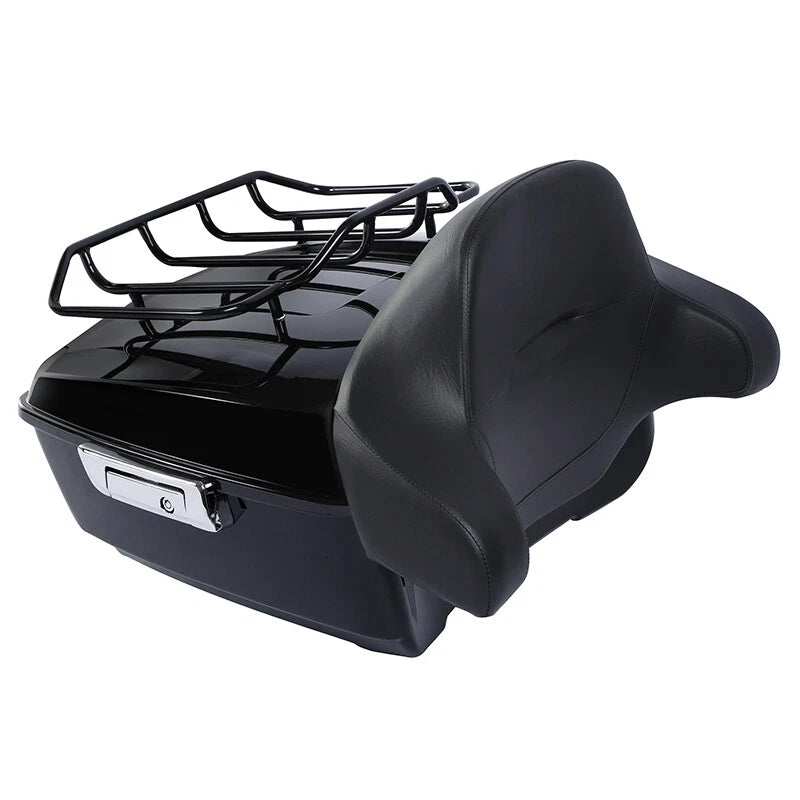 Trunk Backrest Pad Rack Mount for Harley Touring Road Glide (2009–2013)