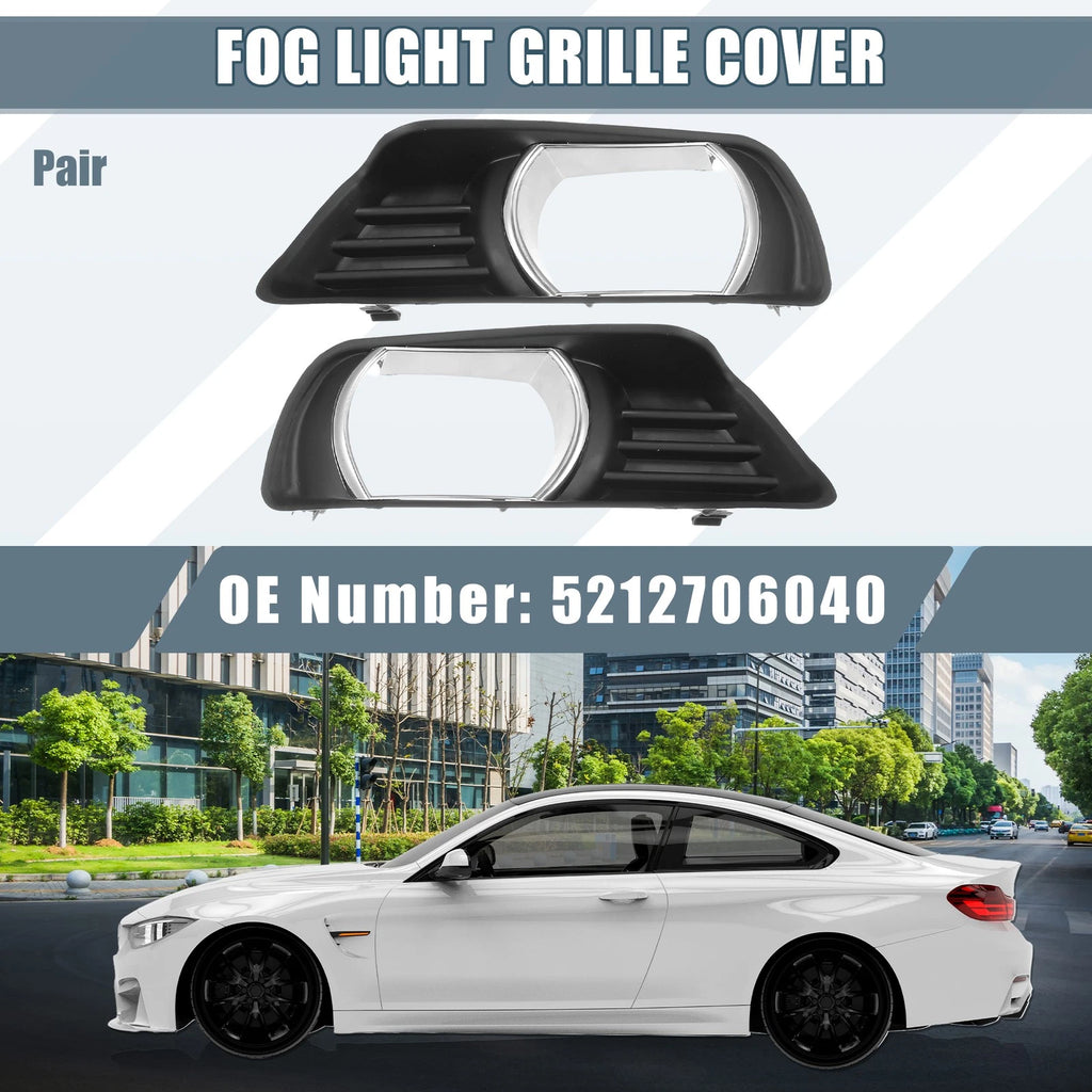 Fog Light Grille Cover Pair Left Right for Toyota (2012–2018)