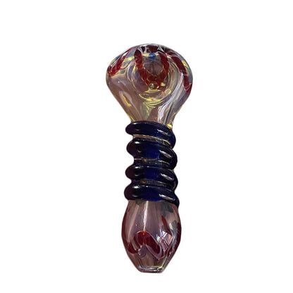 4" Color Changing Glass Hand Pipe with Colorful Bowl