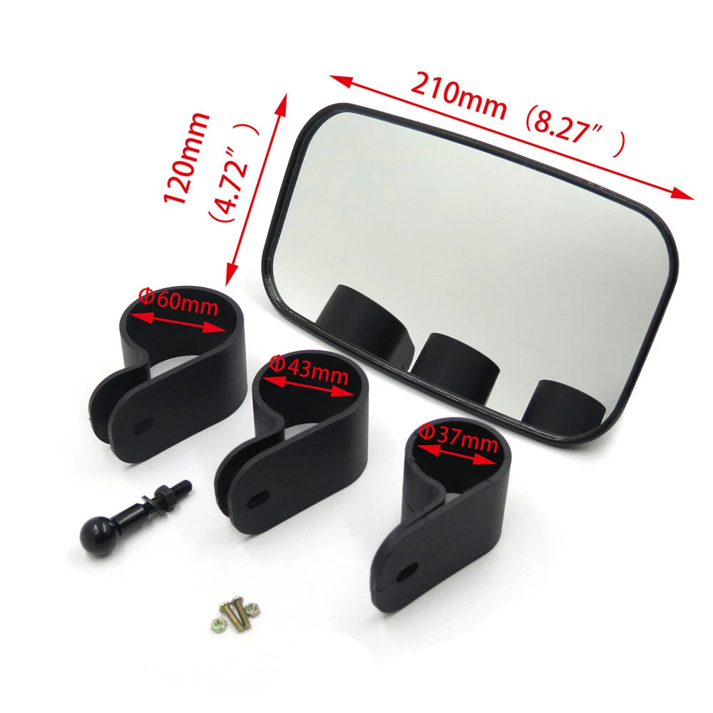 Clear View Center Mirror Housing for UTV (Shatter-Proof, Tempered Glass)