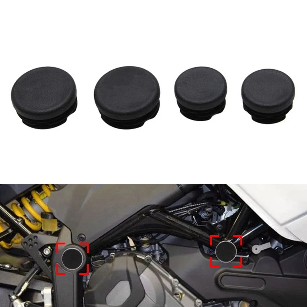 Set of 4 Frame Hole Cover Caps for Motorcycle