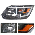 Headlight Headlamp for Ford Explorer (2016–2019) Black Halogen w/LED DRL Left