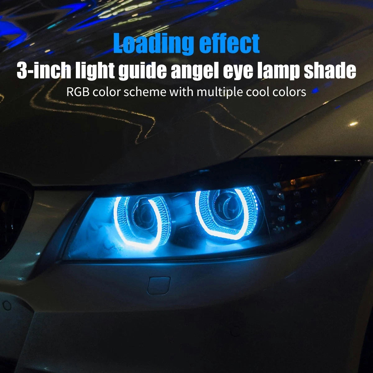 RGB LED Angel Eyes Headlight for Vehicle (2015–2023)