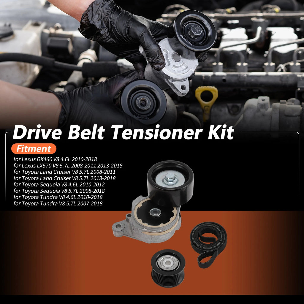 Drive Belt Tensioner Kit Replacement for Lexus GX460 4.6L (2010–2018)