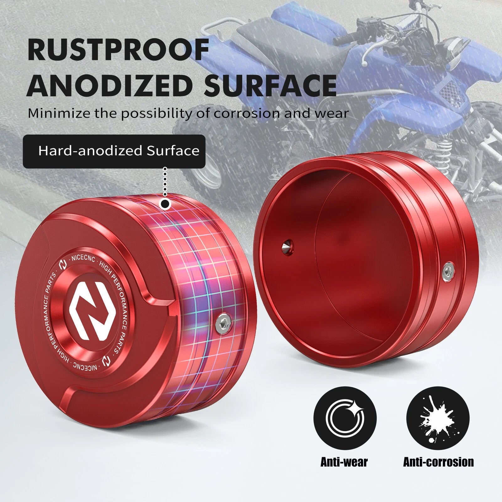 Front Bumper End Caps Plug Damper for Yamaha Blaster YFS200 (2000–2006)