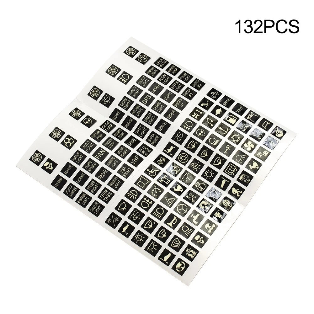Switch Sticker Labels for Boat (1 Sheet)