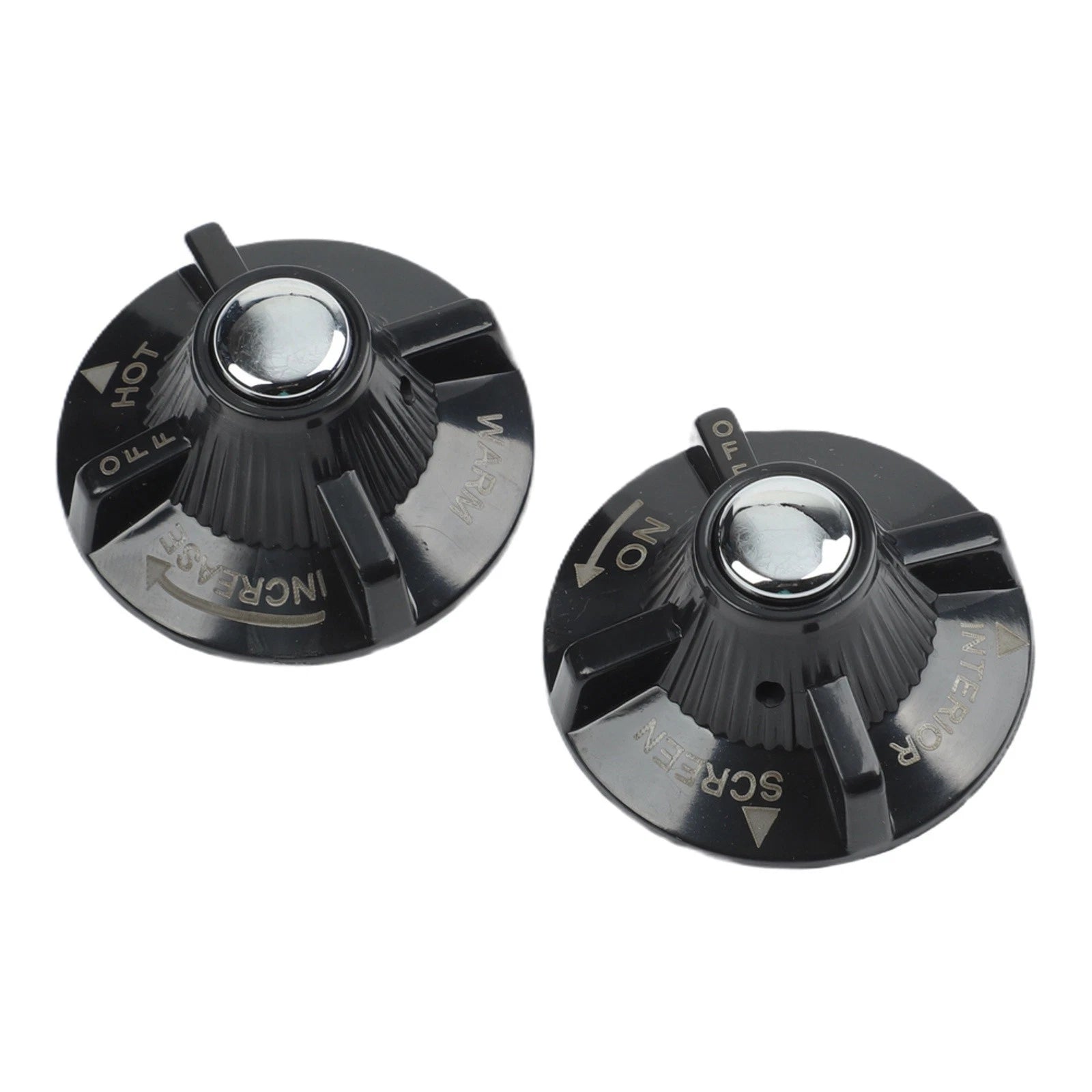 2 Heater Air Control Knobs Set for MGB GT (1962–1974) Chrome