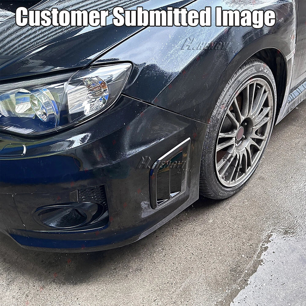 Gloss Black Front Bumper Side Air Vent Cover for Subaru STI WRX (2008–2014)