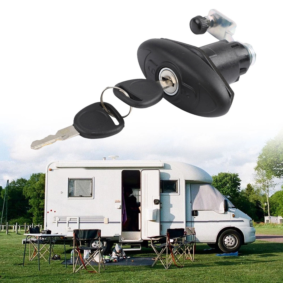 T-handle Lock Trailer Lock Adjustable Fit Complete Locking Set Easy Operation