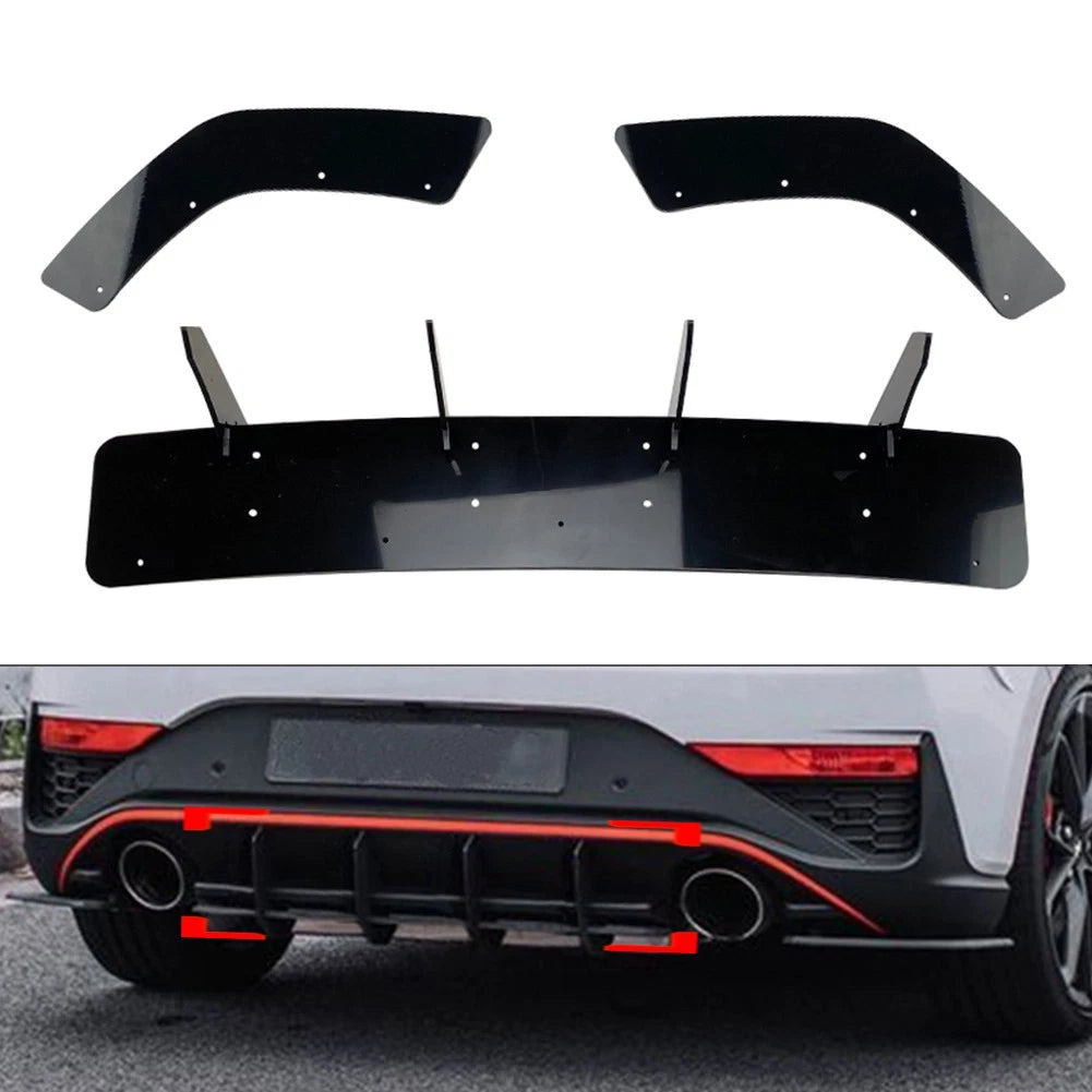 Rear Bumper Diffuser Lip Body Kit for Hyundai i30N Hatchback (2020–2023)