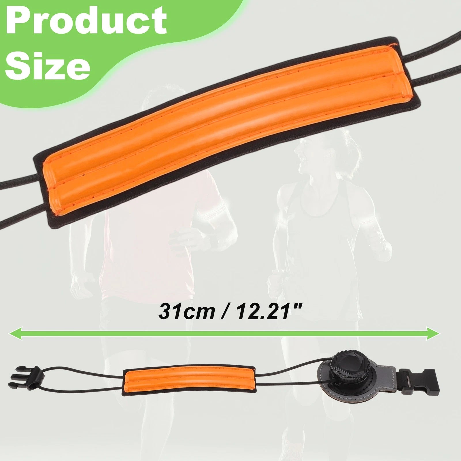 Reflective Bicycle Trouser Clips Adjustable Cycling Bands for Orange (2 Pack)