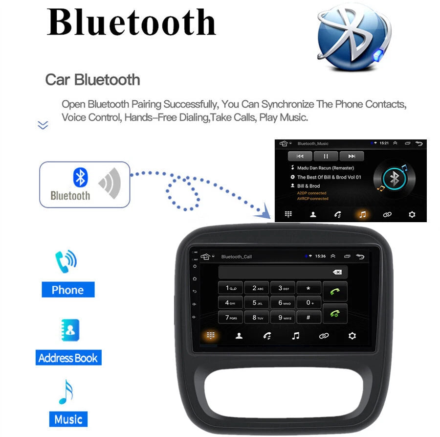 9" Android 11.0 Car Stereo GPS for Renault Trafic (2014–2021)