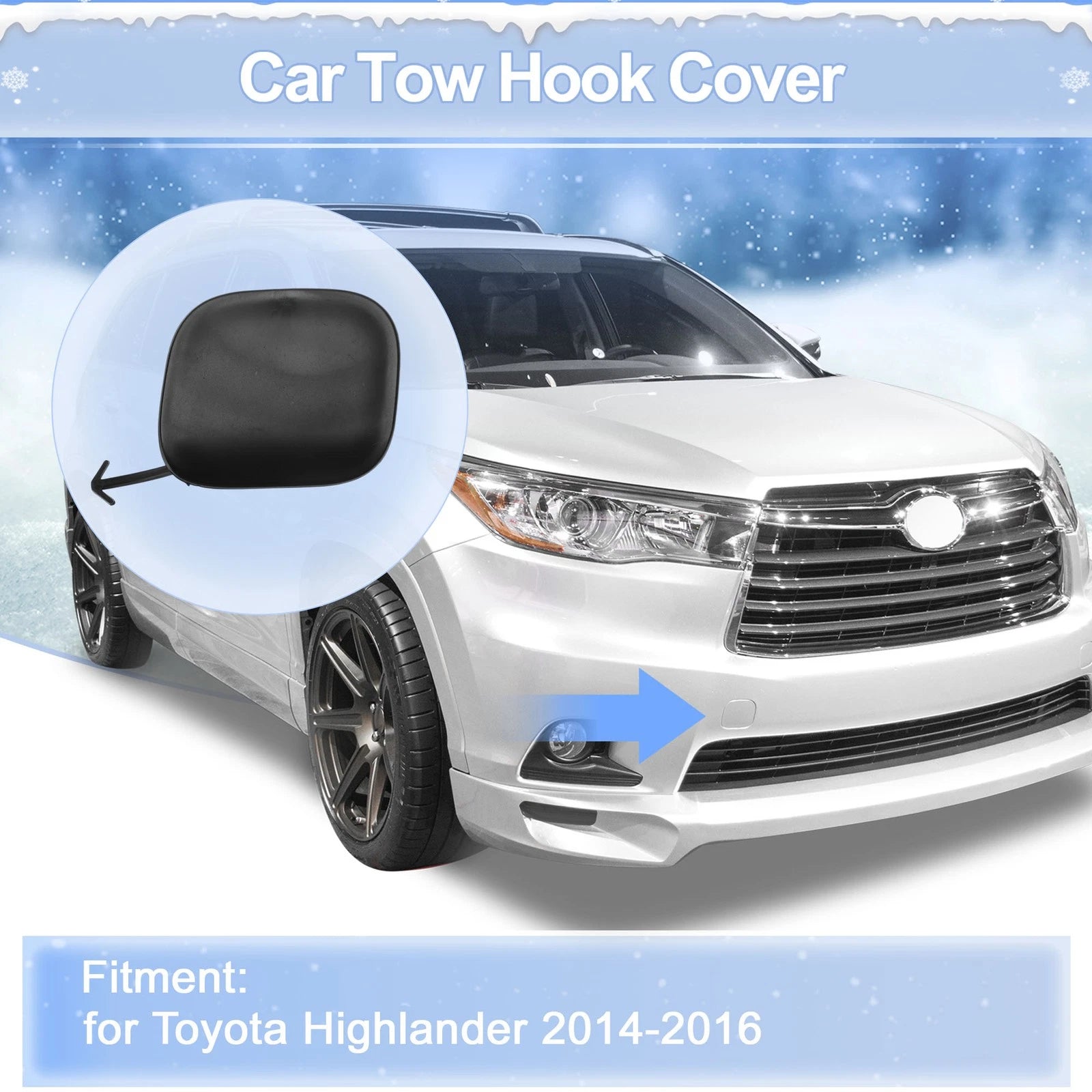 Tow Hook Cover Cap Right Front OEM Replacement for Toyota Corolla (2007–2009)
