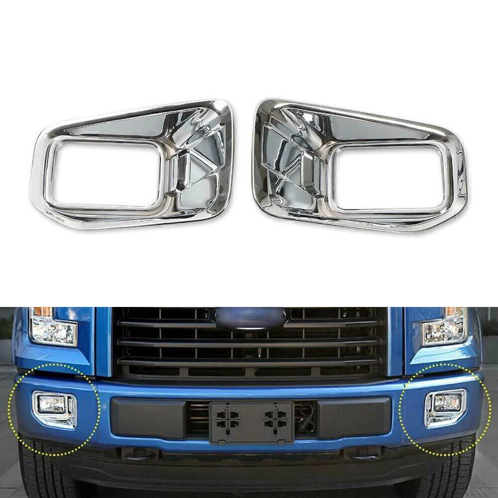 Chrome Front Fog Light Trim for Ford F-150 (2015–2018)