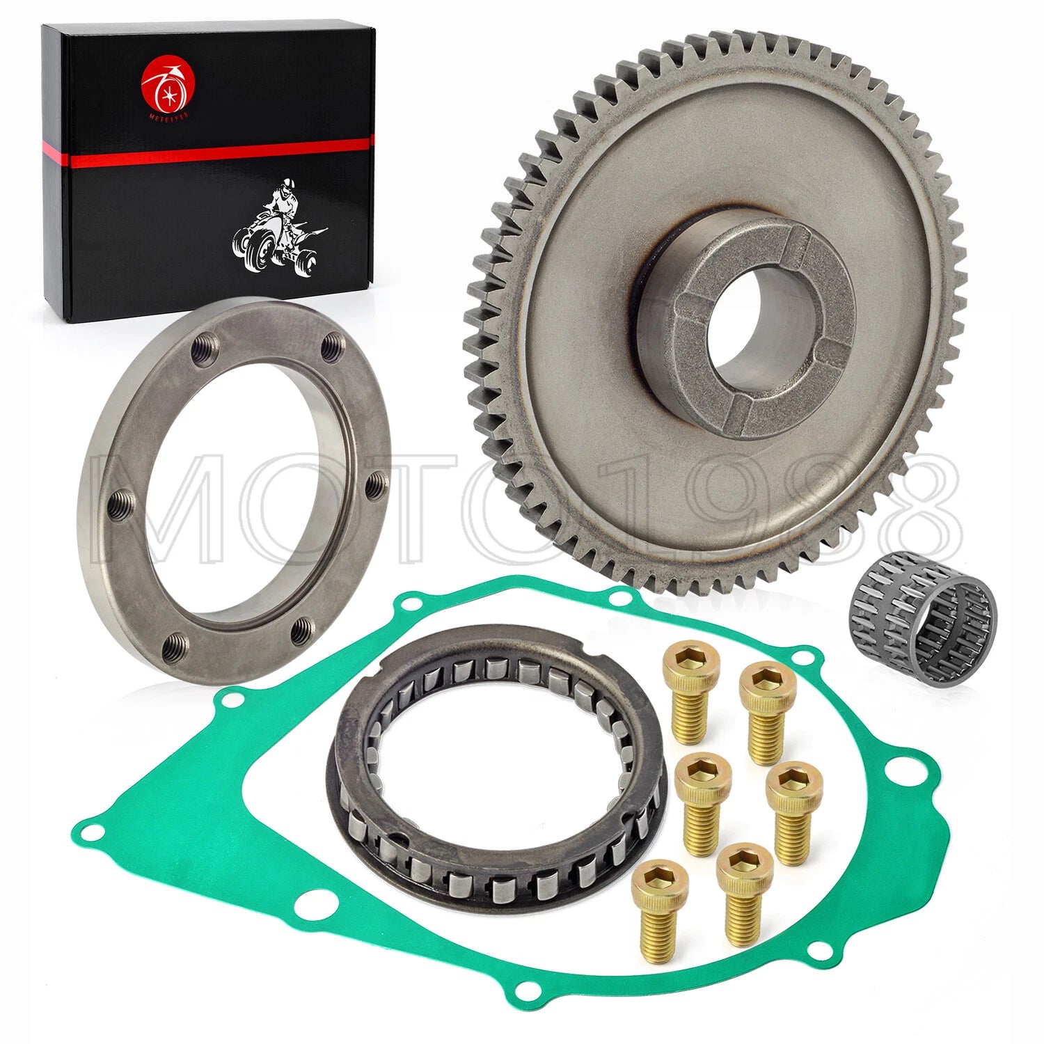 Starter Clutch One Way Bearing Gear Idler Kit for Yamaha Kodiak 400 (1994–1998)