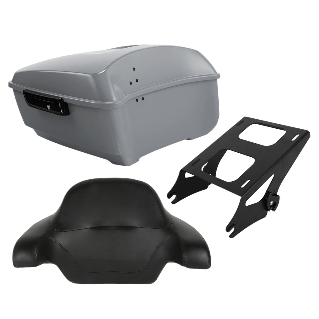Trunk Backrest Pad & Mount Rack for Harley Touring (2014–2023)