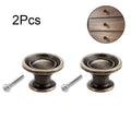 2X Vintage Single Hole Drawer Knob Pulls for Cabinet Wardrobe