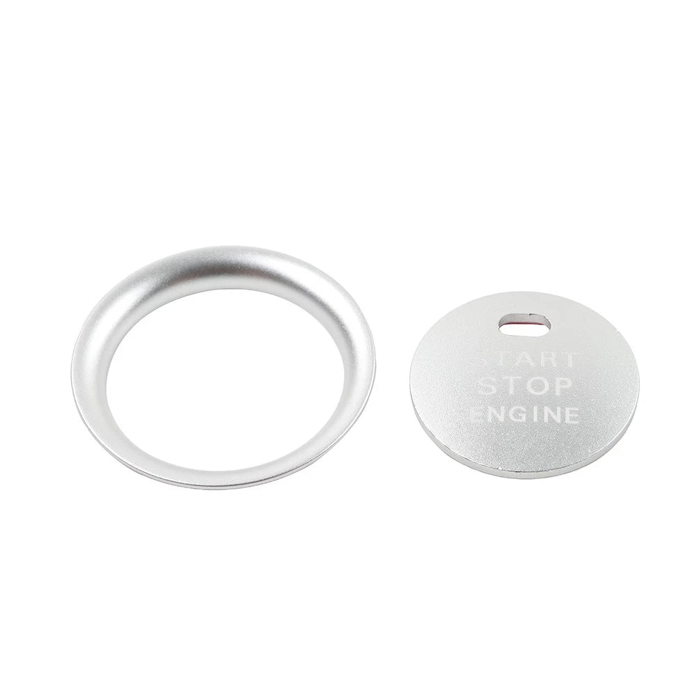 2X Silver Engine Start Push Button Cover Ring Trim for Mazda 3 (2004–2023)