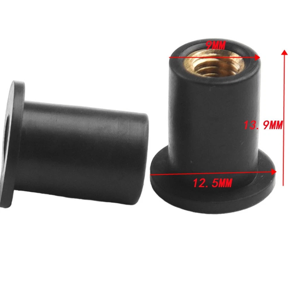 5mm Nuts for ATV Black Bodywork M5 Panel Mounting