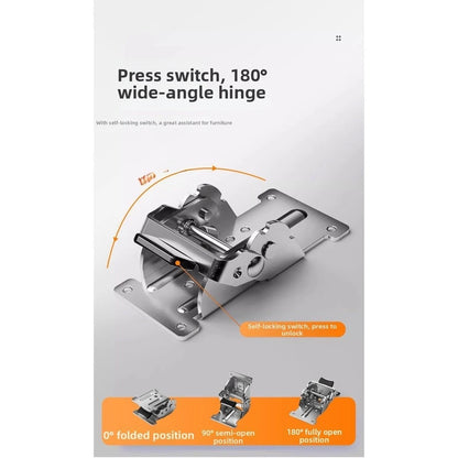 Folding Hinge for Table Legs 180 Degree Rotation (Self Locking Mechanism)