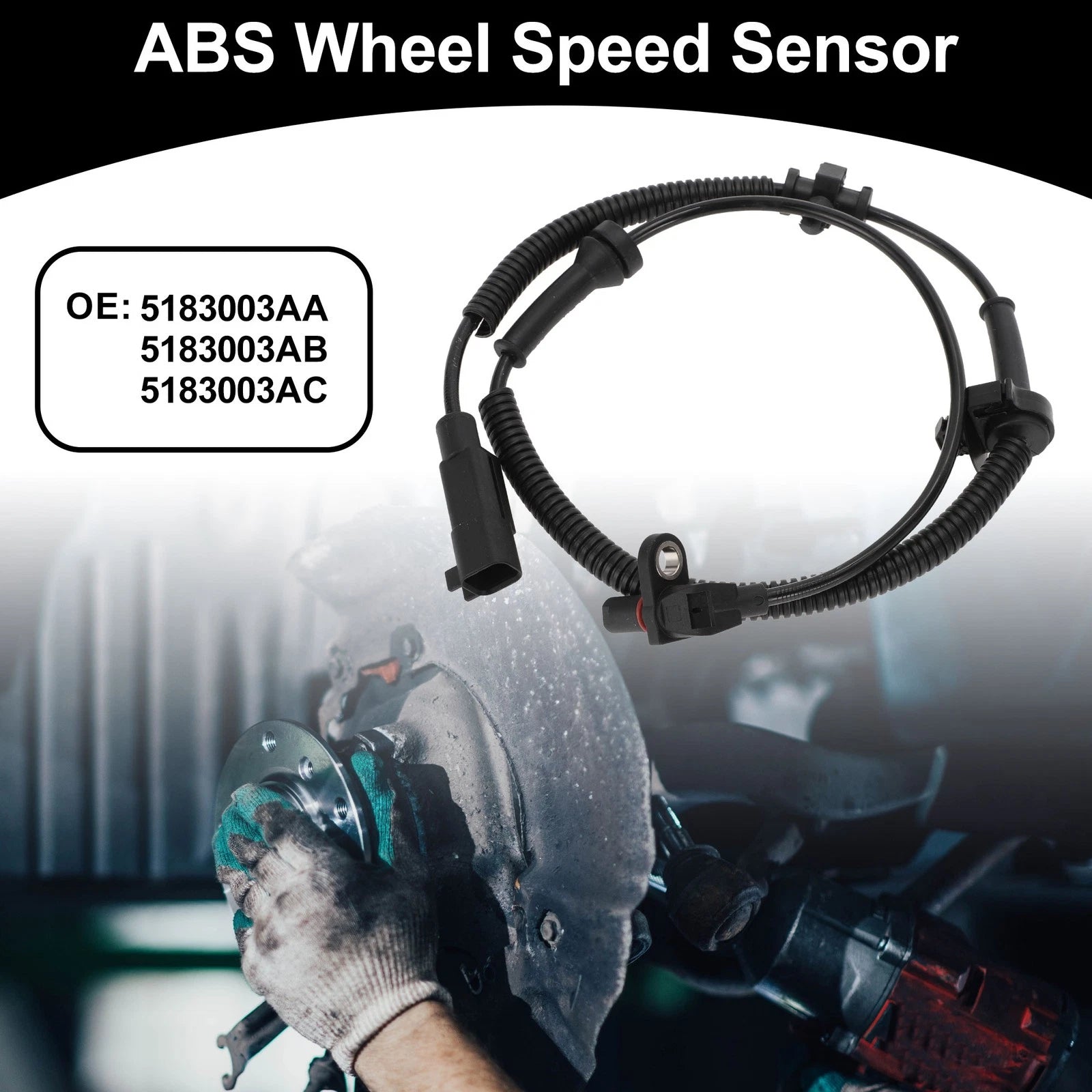 Wheel Speed Sensor ABS Front Right for Dodge Ram 1500 Pickup (2006–2009)