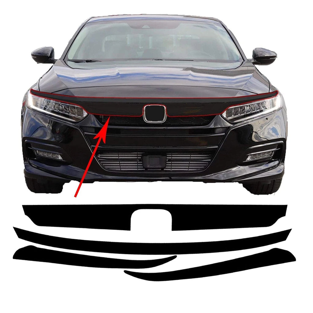 Front Grille Chrome Delete Blackout Vinyl Trim for Ford (2018–2020)