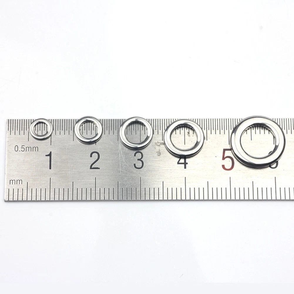50pcs Solid Ring Split Ring Swivel for Fishing Tools