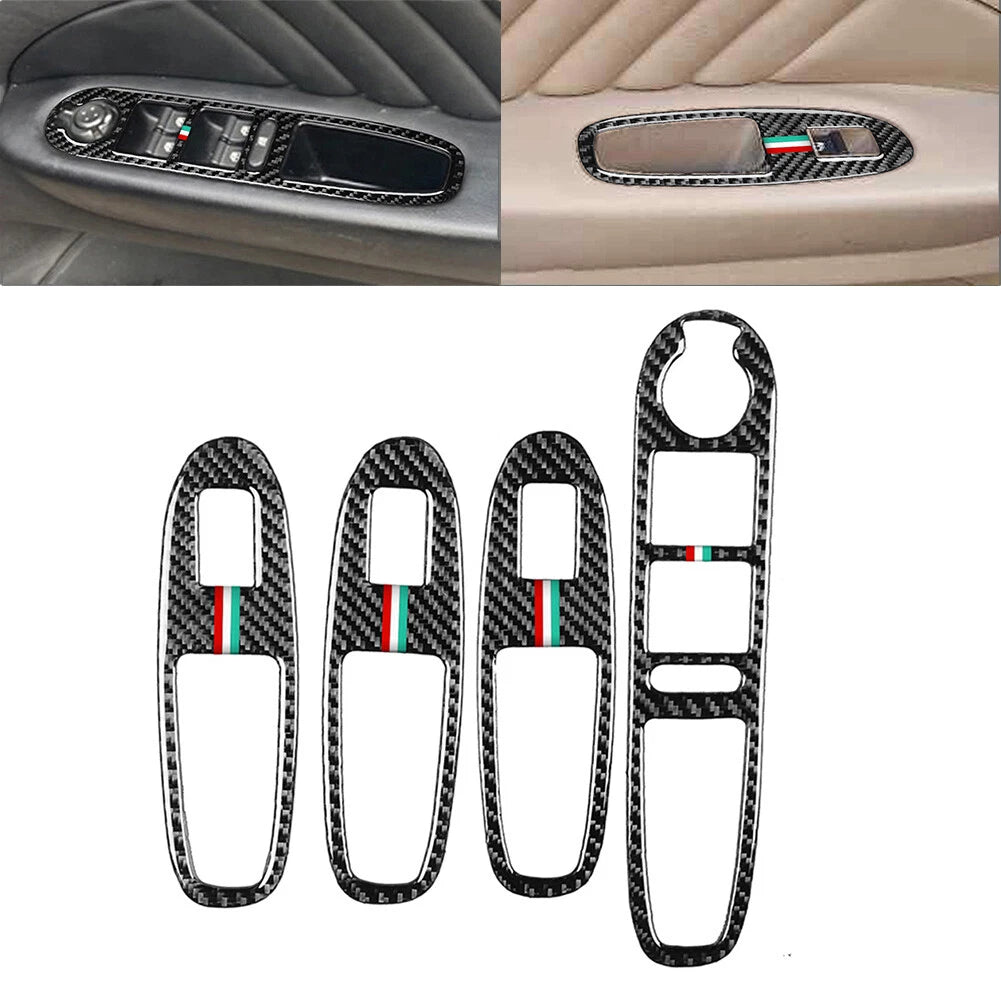 Set of 4 Window Lift Switch Button Panel Cover Trim for Alfa Romeo 159 (2004–2012)