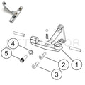 Chrome Passenger Footboard Mounting Bracket for Harley Touring (1993–2019)