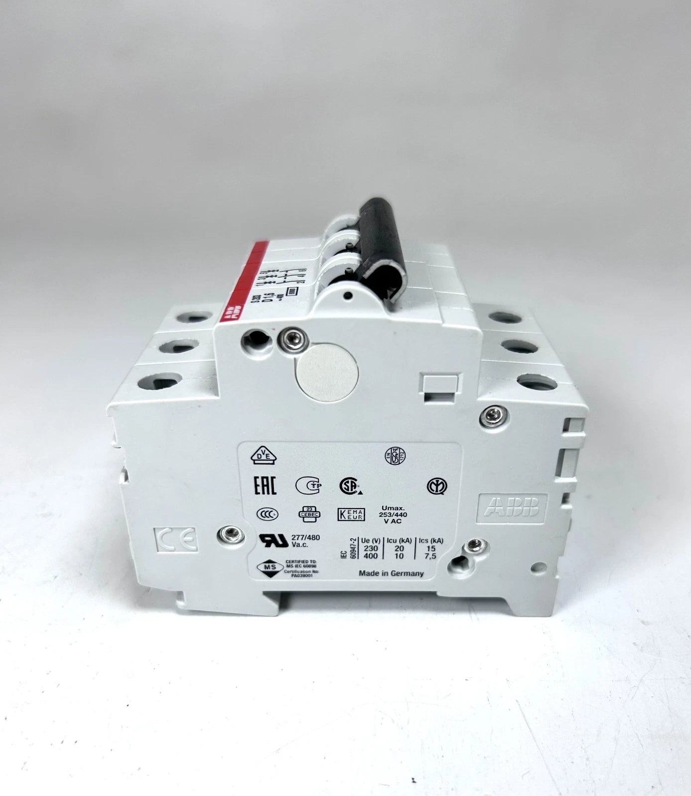 Circuit Breaker Switch ABB S203 D16 253/440VAC 3 Pole for