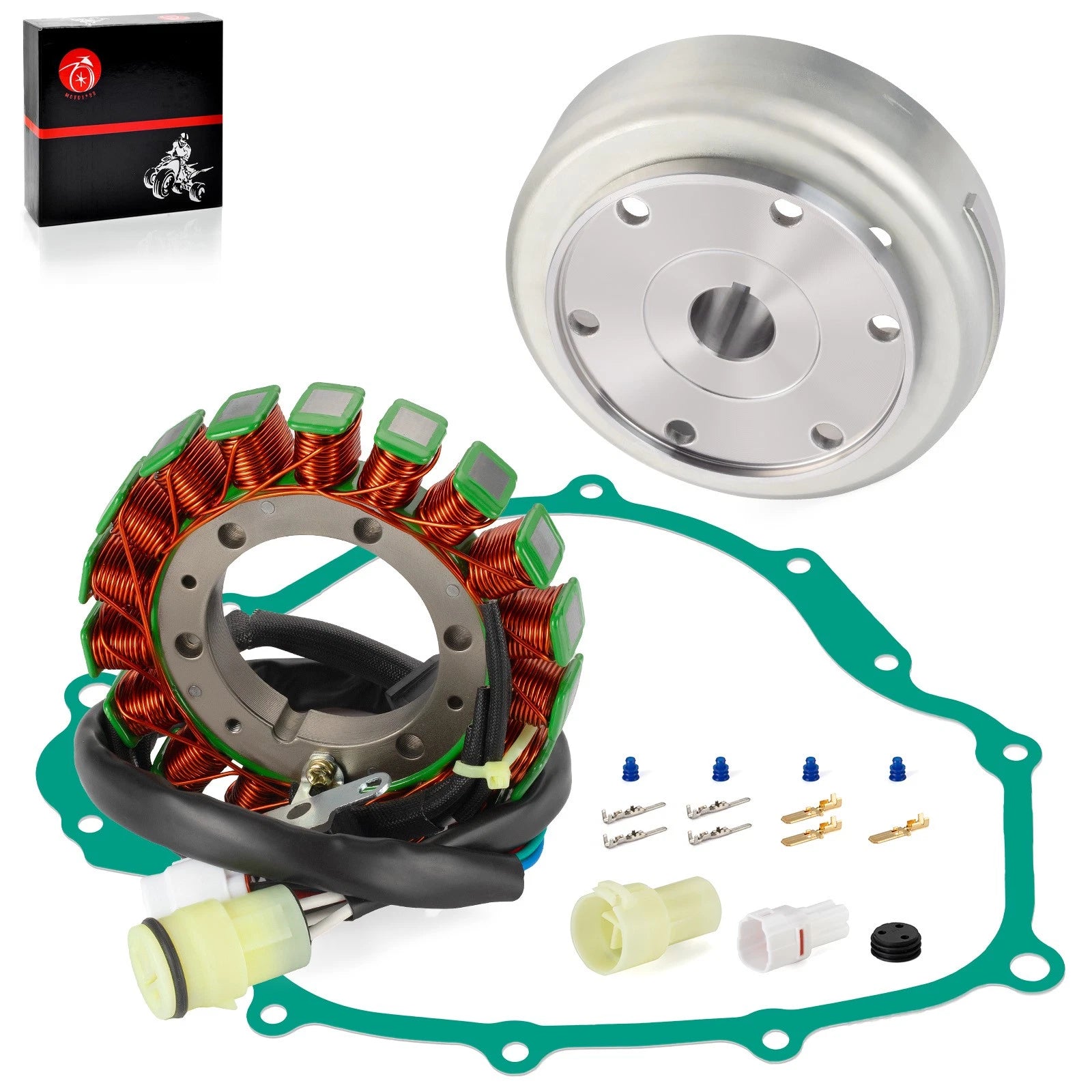 5KM-81450-11-00 Flywheel and Stator for Yamaha Grizzly 660 (2003–2008) Rhino 660 (2004–2007)