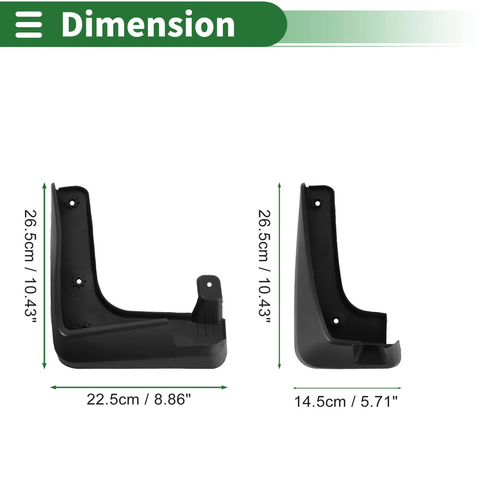Mud Flaps Splash Guards Front Set for Hyundai Tucson (2017–2020)