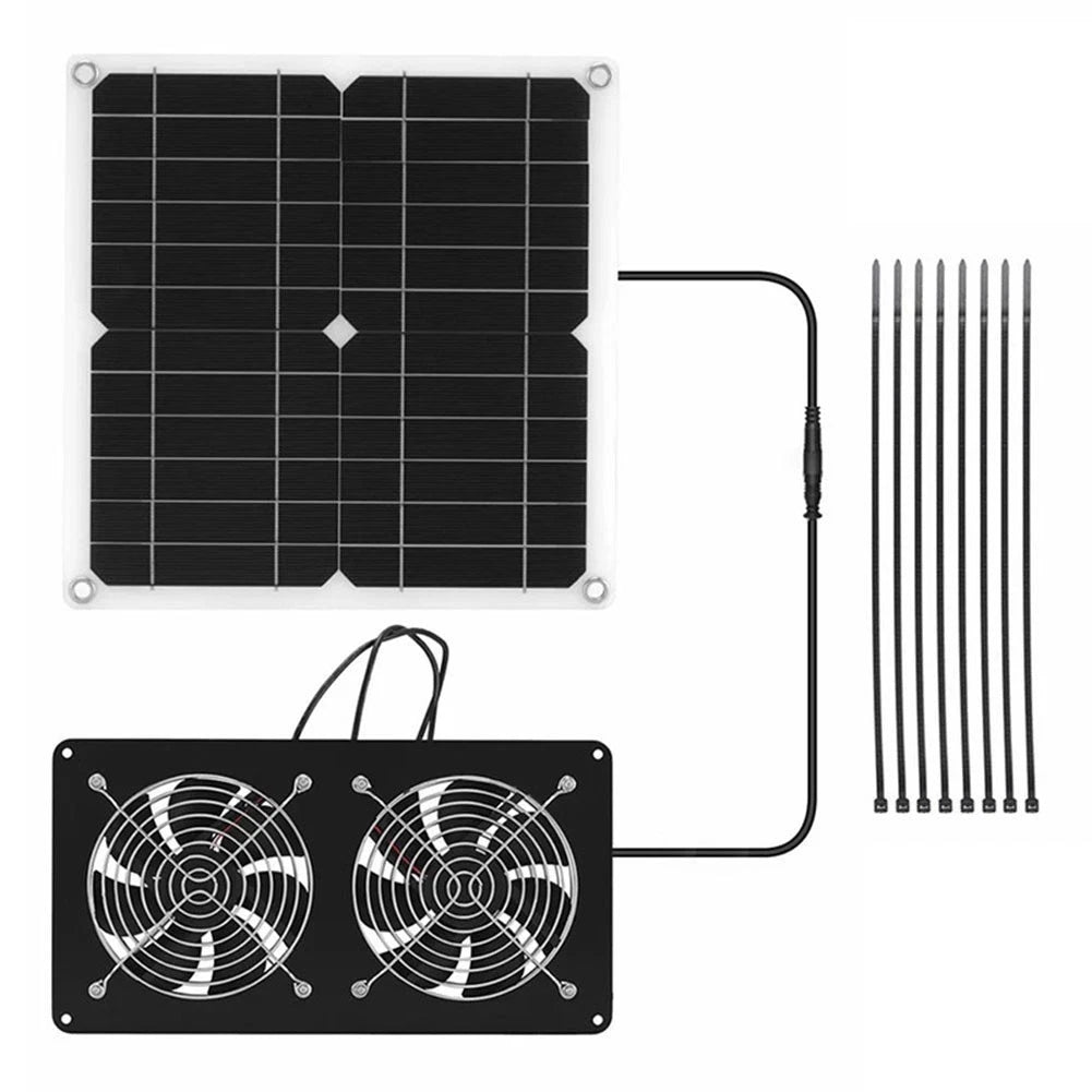 100W Solar Ventilation Fan for Greenhouse Cooling (Waterproof Design)