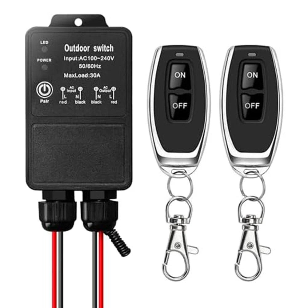 30A Remote Switch Pump for Motors - ABS Housing Anti-Interference Coding
