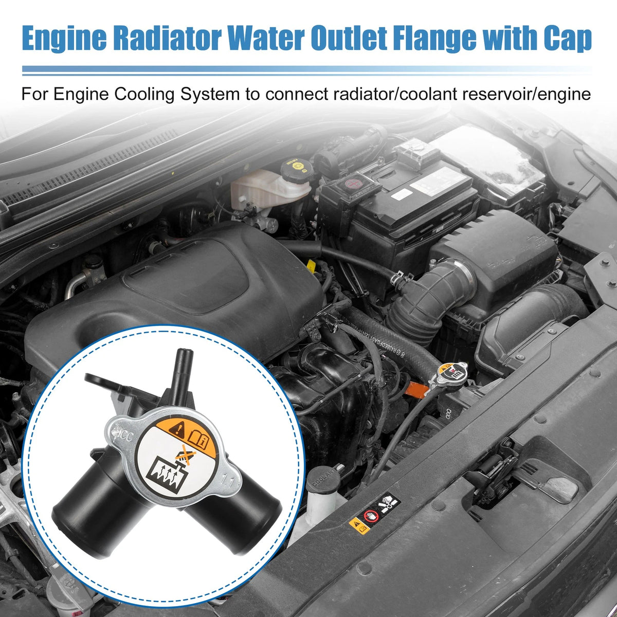 Engine Radiator Coolant Filler Neck Replacement for Hyundai Accent (2006–2011)