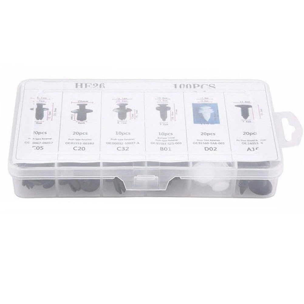 100PCS Automotive Fastener Clip Set for Door Panel Trim Clips
