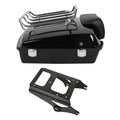 Black Razor Trunk Backrest Top Rack for Harley Touring (2009–2013)