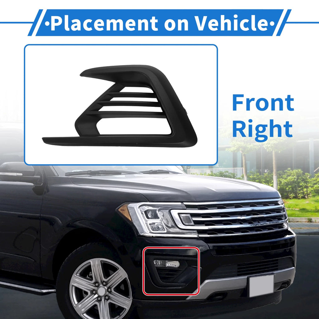 Fog Light Grill Replacement for Ford Expedition 2018–2021 ABS Black