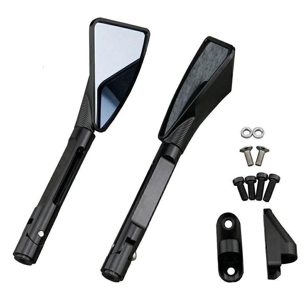 2X Rearview Side Mirrors for Kawasaki Ninja ZX6R (2009–2011) Black