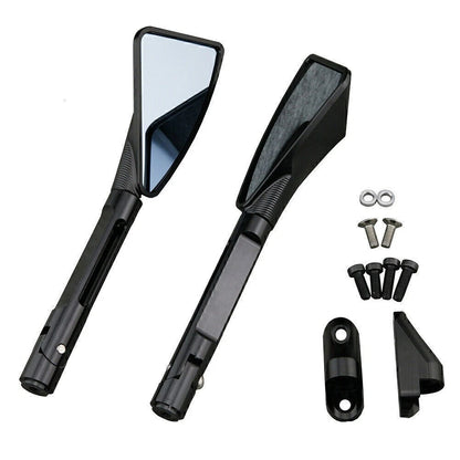 2X Rearview Side Mirrors for Kawasaki Ninja ZX6R (2009–2011) Black